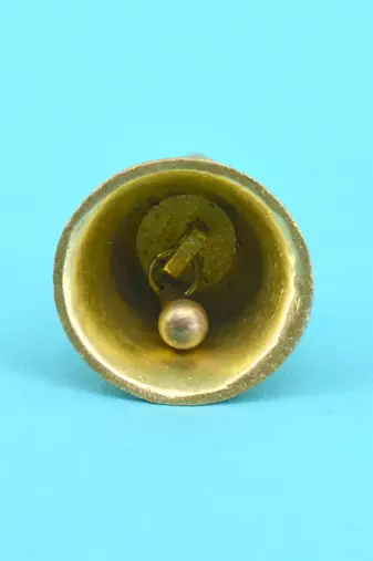traditional "swastik and om" brass antique gold plated bell(pooja ghantee)