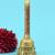 traditional "mahakaal writing word" brass antique gold plated bell(pooja ghantee)