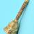 traditional "mahakaal writing word" brass antique gold plated bell(pooja ghantee)