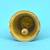 traditional "mahakaal writing word" brass antique gold plated bell(pooja ghantee)