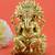 traditional god ganesha design brass antique gold plated idol(murti)