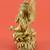 traditional god ganesha design brass antique gold plated idol(murti)