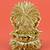 traditional god ganesha design brass antique gold plated idol(murti)