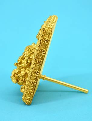 good-looking god ganesha design brass antique gold plated idol(murti) 2