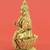 traditional devi laxmi design brass antique gold plated idol(murti)
