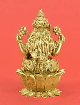 traditional devi laxmi design brass antique gold plated idol(murti) 4