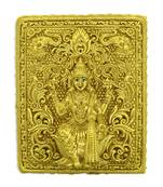 traditional devi laxmi design brass antique gold plated idol(murti)