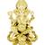 traditional god ganesha sitting on elephant brass gold plated idol(murti)