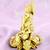 traditional god ganesha sitting on elephant brass gold plated idol(murti)
