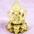 traditional god ganesha sitting on elephant brass gold plated idol(murti)