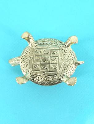 traditional "tortoise and laxmi ji design" brass antique gold plated idol(murti) 4