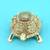 traditional "tortoise and laxmi ji design" brass antique gold plated idol(murti)