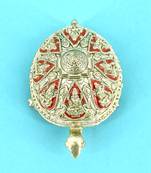 traditional "tortoise and laxmi ji design" brass antique gold plated idol(murti)