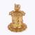 traditional oval and peacock design gold plated sindoor dani/dibbi for women