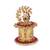 traditional leaf and peacock design gold plated sindoor dani/dibbi for women