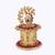 traditional leaf and peacock design gold plated sindoor dani/dibbi for women