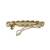 trendy round shape brown kundan antique gold plated hair clip for women and girls
