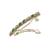 pretty round shape green kundan antique gold plated hair clip for women and girls