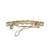 smooth round shape pink kundan antique gold plated hair clip for women and girls