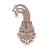 Traditional Glorious Flower-Shaped Oval Gold-Plated Pagdi Wedding Safa Kalgi for Groom