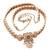 traditional paisley and leaf design pearl ruby kundan stone antique gold plated kamarband for women