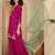 Women floral embroidered regular sequinned silk crepe kurta with sharara & with dupatta