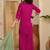 Women floral embroidered regular sequinned silk crepe kurta with sharara & with dupatta