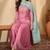 Women floral embroidered regular sequinned silk blend  crepe kurta with sharara & with dupatta