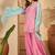 Women floral embroidered regular sequinned silk blend  crepe kurta with sharara & with dupatta