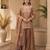 Women floral embroidered regular sequinned silk crepe kurta with sharara & with dupatta