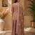 Women floral embroidered regular sequinned silk crepe kurta with sharara & with dupatta