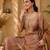 Women floral embroidered regular sequinned silk crepe kurta with sharara & with dupatta