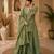 Women floral embroidered regular sequinned silk blend crepe kurta with sharara & with dupatta