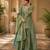 Women floral embroidered regular sequinned silk blend crepe kurta with sharara & with dupatta