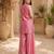 Women floral embroidered regular sequinned silk crepe kurta with sharara & with dupatta