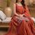 Women floral embroidered regular sequinned silk crepe kurta with sharara & with dupatta