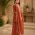 Women floral embroidered regular sequinned silk crepe kurta with sharara & with dupatta