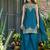 Women floral embroidered regular thread work kurta with sharara & with dupatta