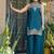 Women floral embroidered regular thread work kurta with sharara & with dupatta