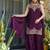 Women floral embroidered regular thread work kurta with sharara & with dupatta
