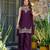 Women floral embroidered regular thread work kurta with sharara & with dupatta