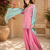 Women floral embroidered regular thread work kurta with trousers & with dupatta
