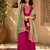 Women ethnic motifs embroidered regular thread work kurta with palazzos & with dupatta