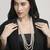 flowing mother of pearl 3 layer brass kundan antique gold plated long haram pearl mala for women
