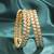 modern oval shape white kundan stone gold plated set of 2 bangle set for women