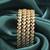 modern oval shape white kundan stone gold plated set of 2 bangle set for women