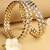traditional circle shape white kundan stone gold plated set of 4 bangle set for women