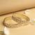 traditional circle shape white kundan stone gold plated set of 4 bangle set for women