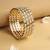 traditional circle shape white kundan stone gold plated set of 4 bangle set for women