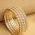 traditional round shape white kundan stone gold plated set of 4 bangle set for women
